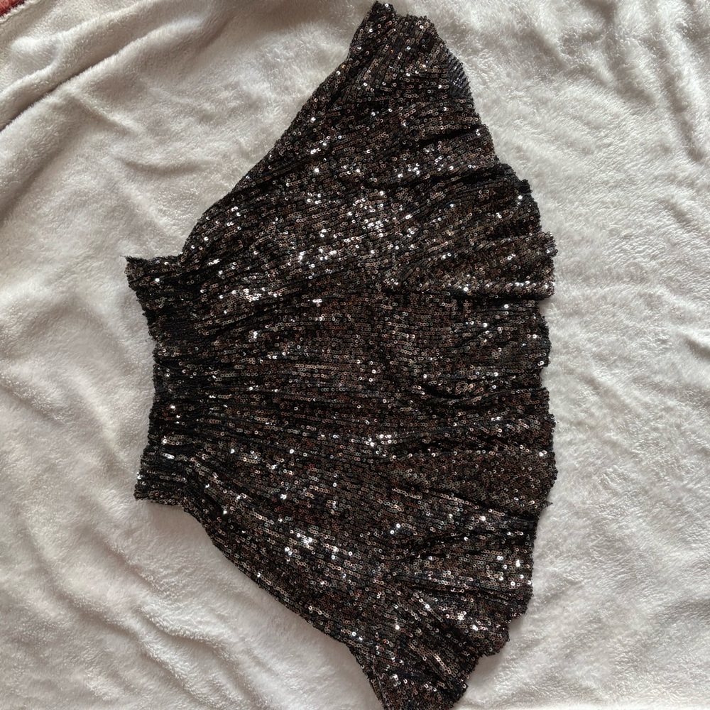 Zara black Sequin Skirt